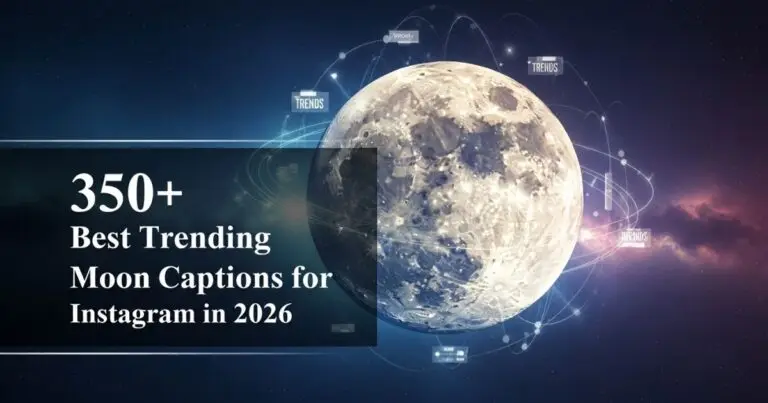 “350+ best trending moon captions for Instagram in 2026, featuring aesthetic, romantic, funny, night, and celestial moon quotes for social media posts.”