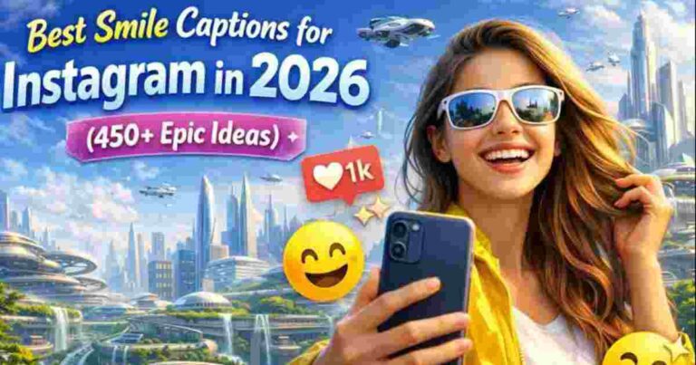 Best smile captions for Instagram 2026 with 450+ epic ideas for posts, selfies, and stories