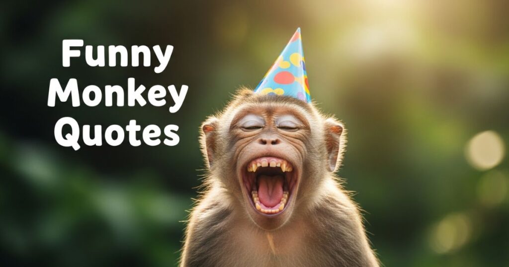 Funny monkey with hilarious expression perfect for monkey quotes and Instagram captions