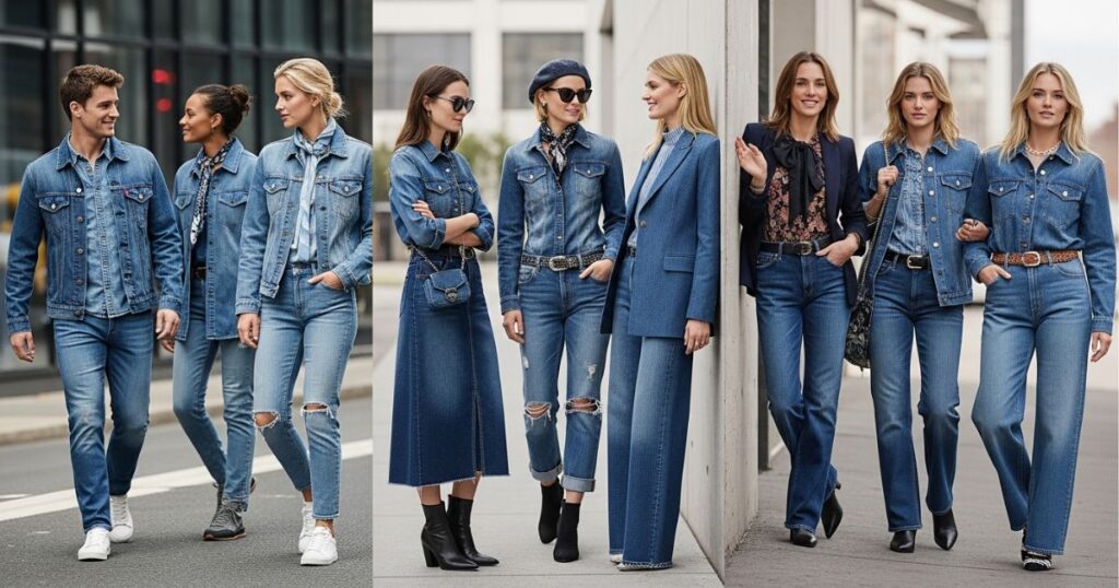 tylish denim looks with modern jeans outfit for casual street fashion  Trendy stylish denim outfit featuring modern jeans and everyday fashion