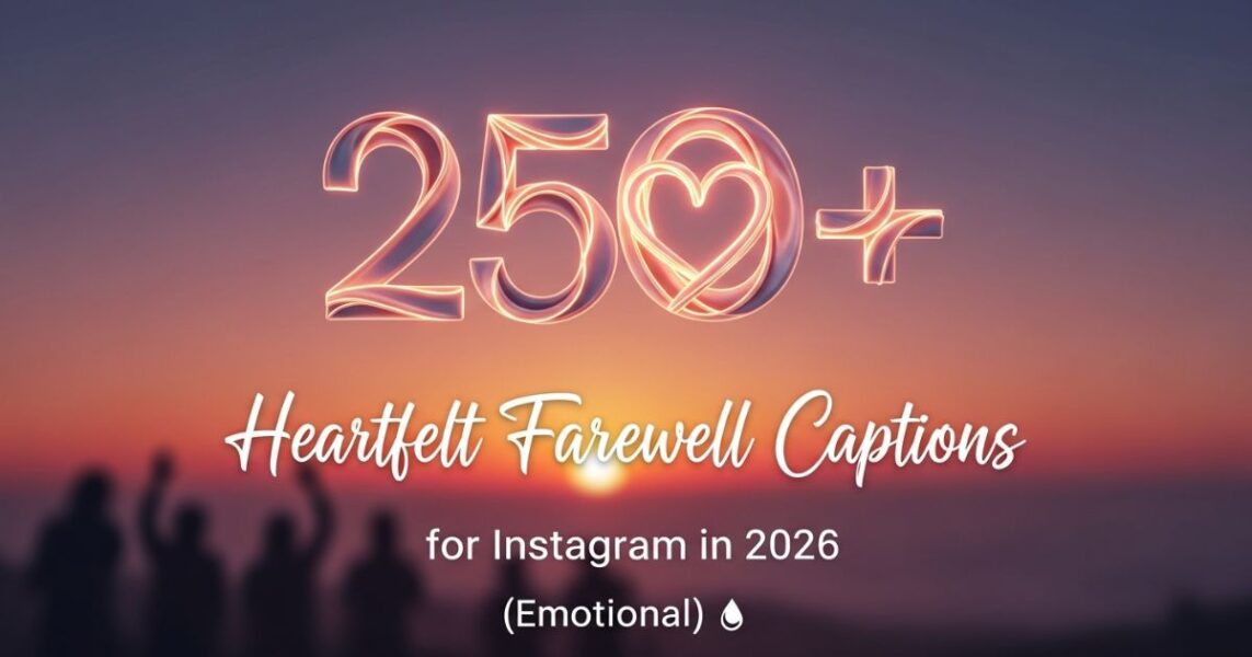 "250+ Heartfelt Farewell Captions for Instagram in 2025/2026 – Emotional goodbye quotes and messages for colleagues, friends, and graduation moment