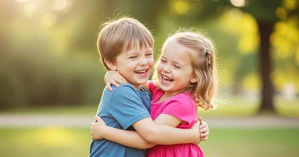 Cute Brother Sister Captions for Instagram (1) Cute Brother Sister Captions for Instagram - Adorable siblings hugging