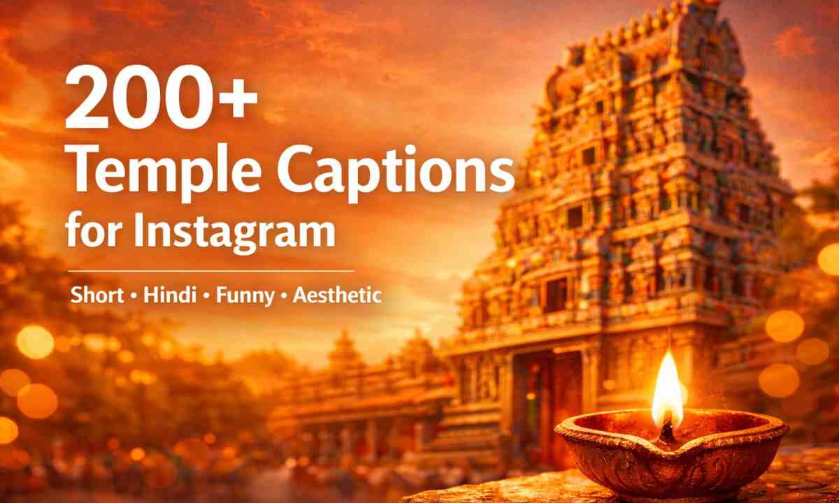 temple captions for instagram - best short hindi funny aesthetic 2026