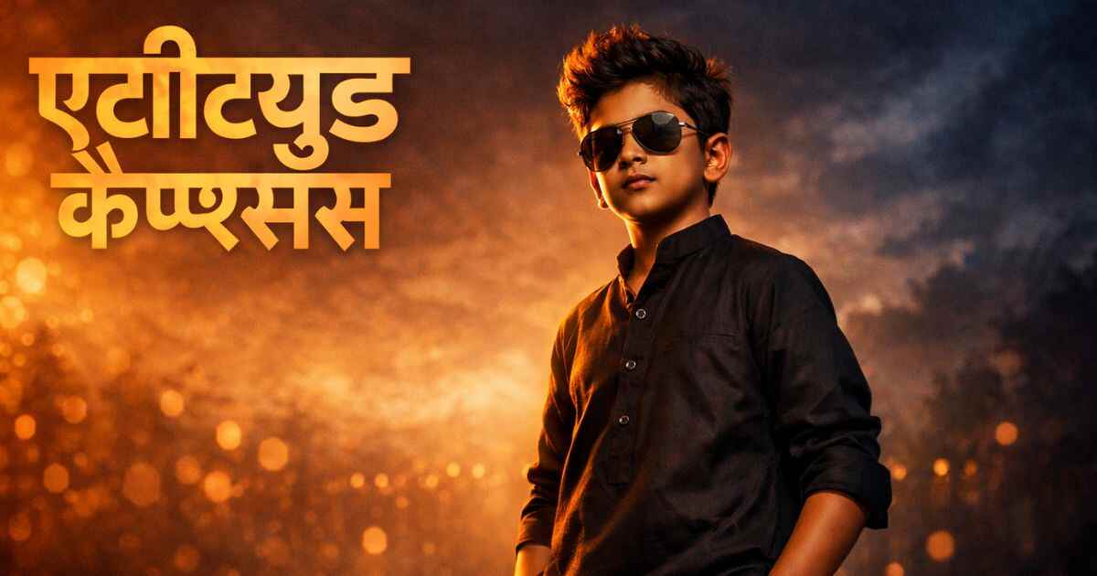 Attitude captions for Instagram for boys in Hindi — confident Indian boy