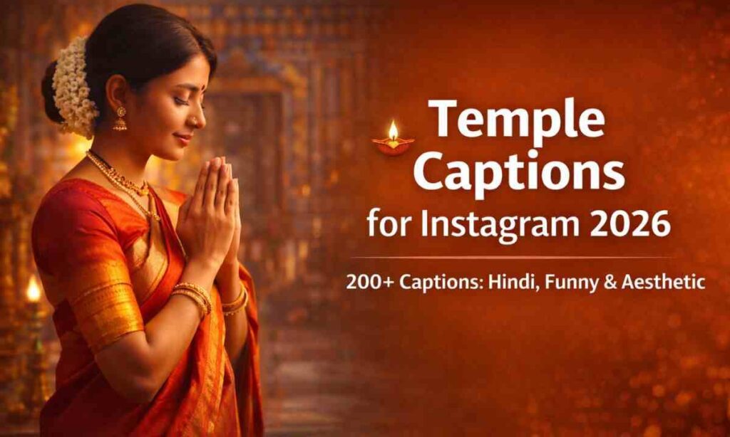 best temple captions for instagram 2026 hindi and funny
