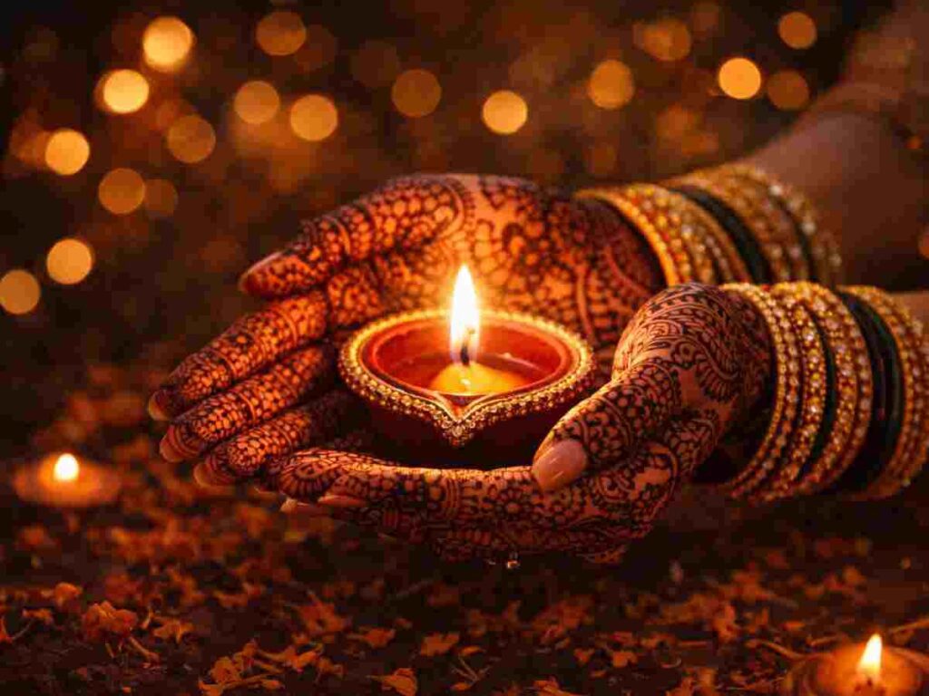 estival mehndi captions for Instagram – Karva Chauth Eid Diwali Teej henna quotes"