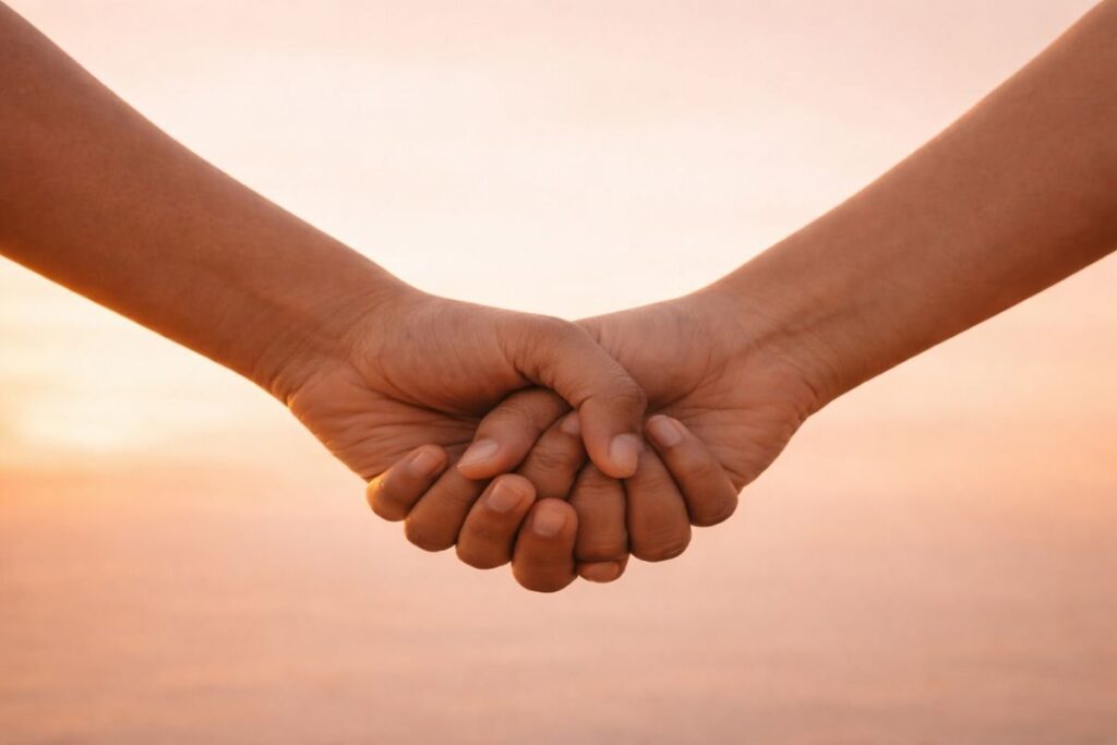 Short Captions for Meeting Friends (1) Friends hands together showing friendship bond - Short Meeting Friend After Long Time Captions for Instagram