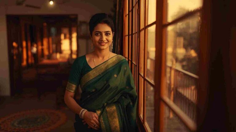 saree caption in marathi for instagram