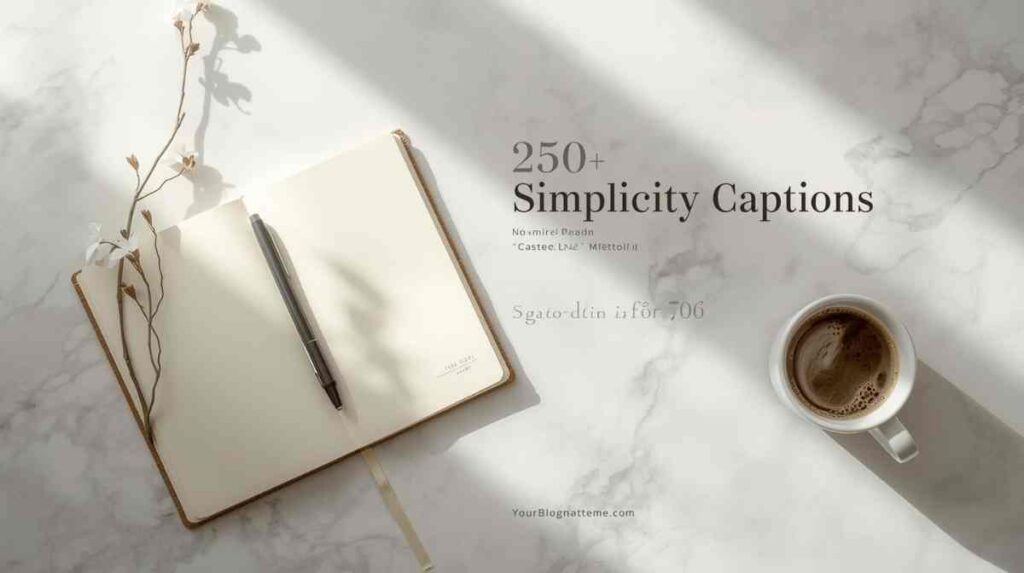 Notebook, pen, coffee, minimalistic design